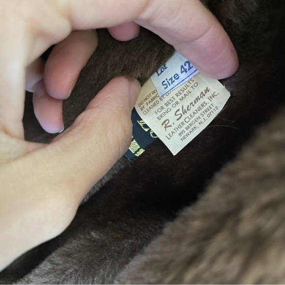 Vintage Richman Genuine Leather Brown Flight Bomber Jacket Faux Fur Collar Sz M - Picture 6 of 10